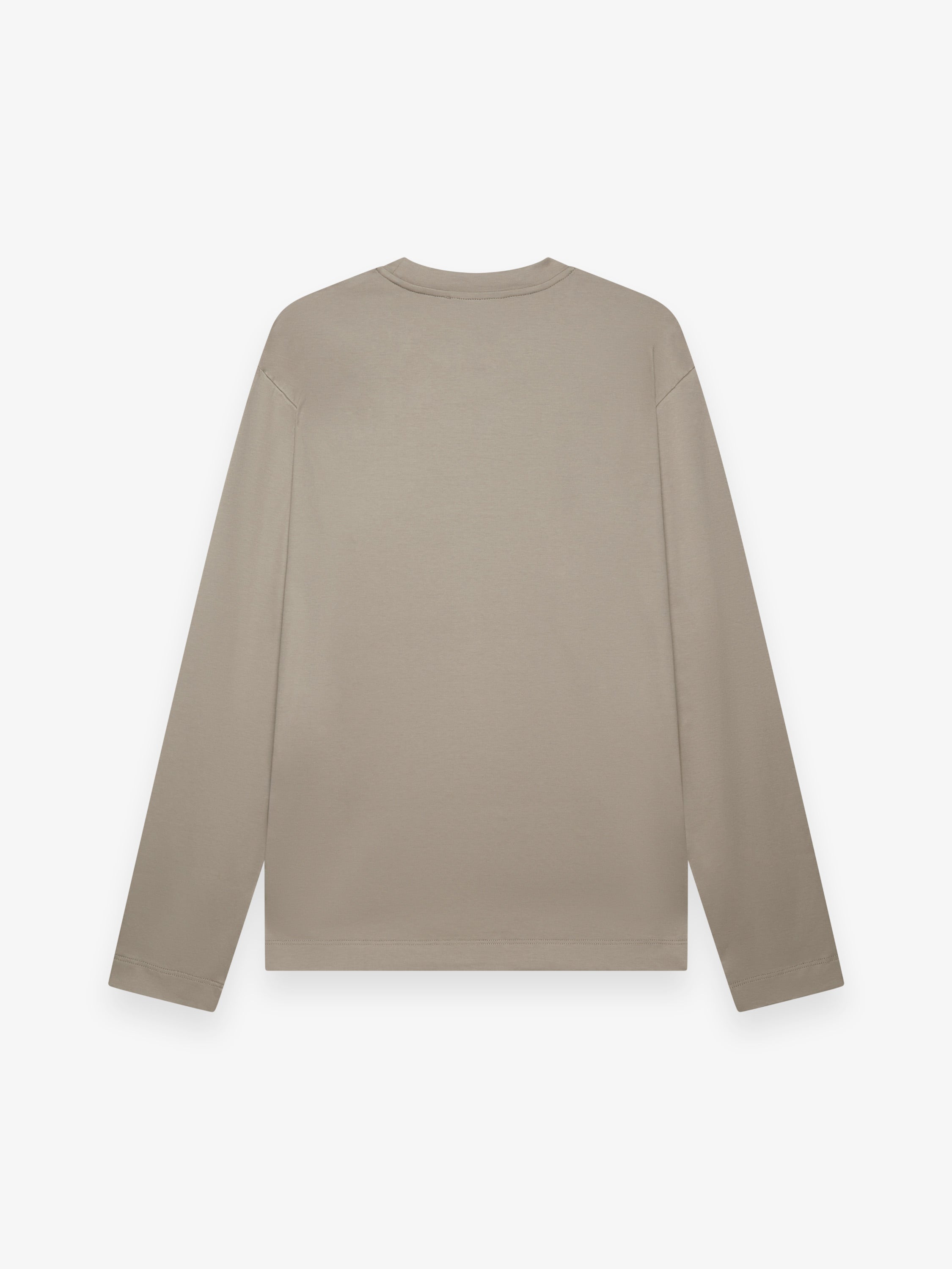 Interlock Supima T-Shirt Lange Mouwen | Loodgrijs