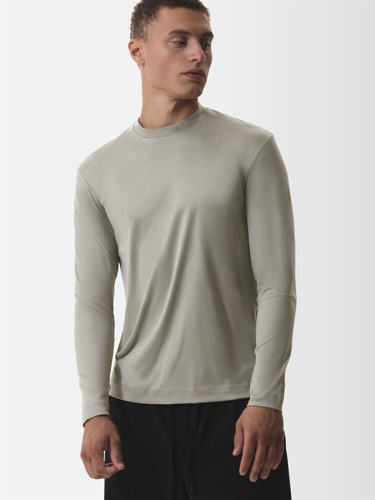 Interlock Supima T-Shirt L/S | Granite