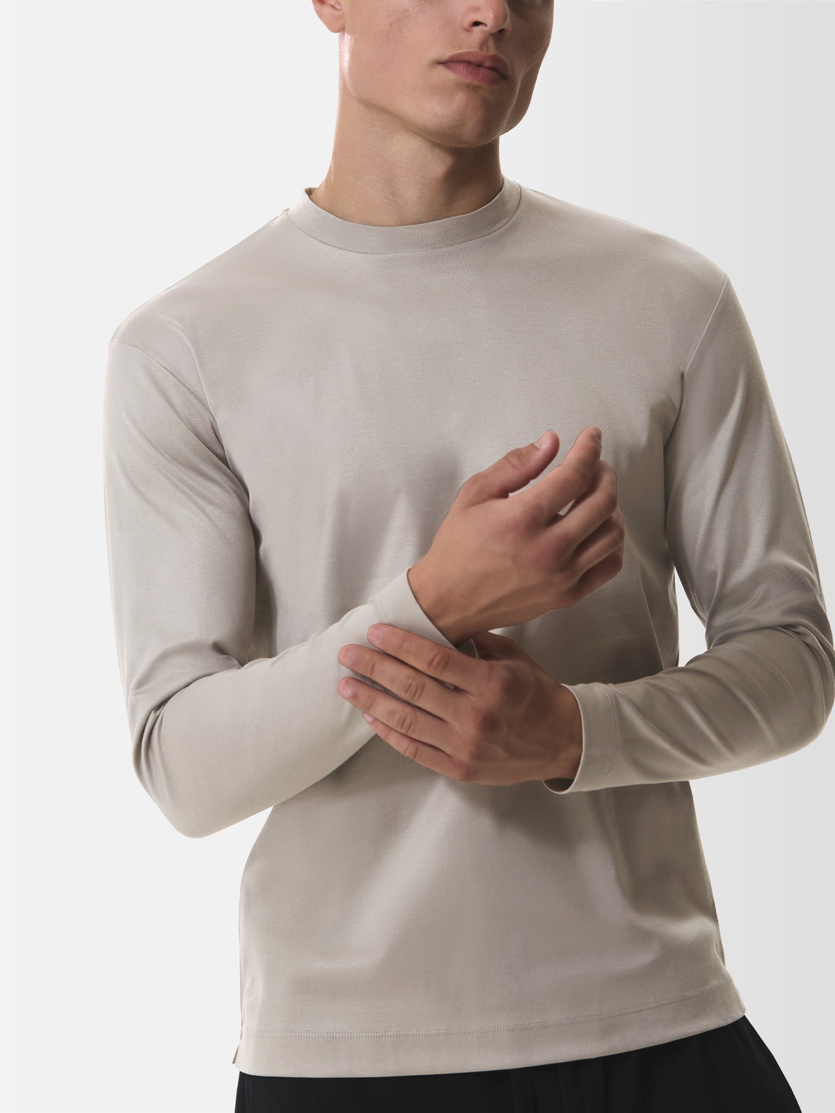 Interlock Supima T-Shirt L/S | Granite