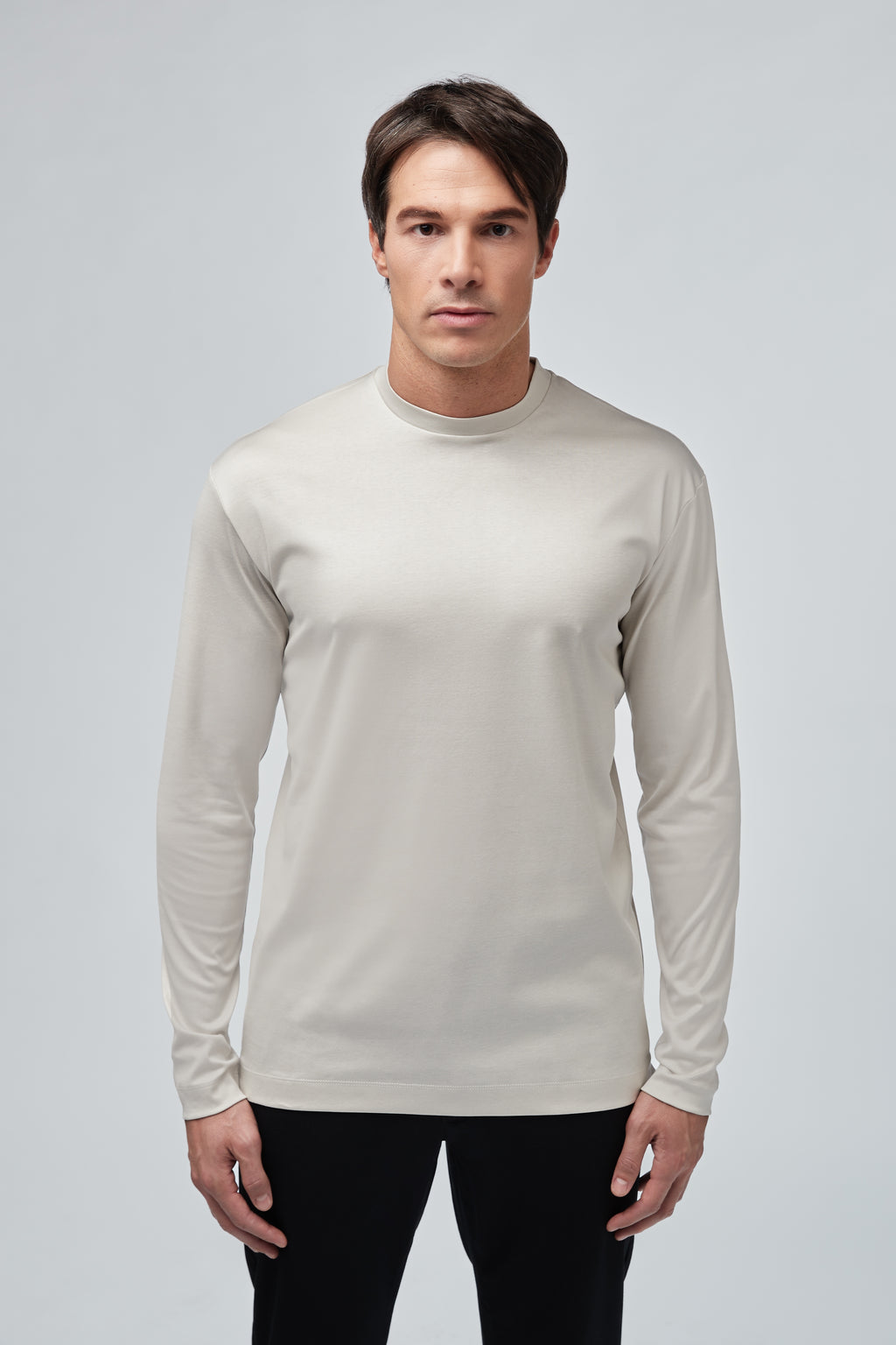 Interlock Supima T-Shirt L/S | Pearl Grey