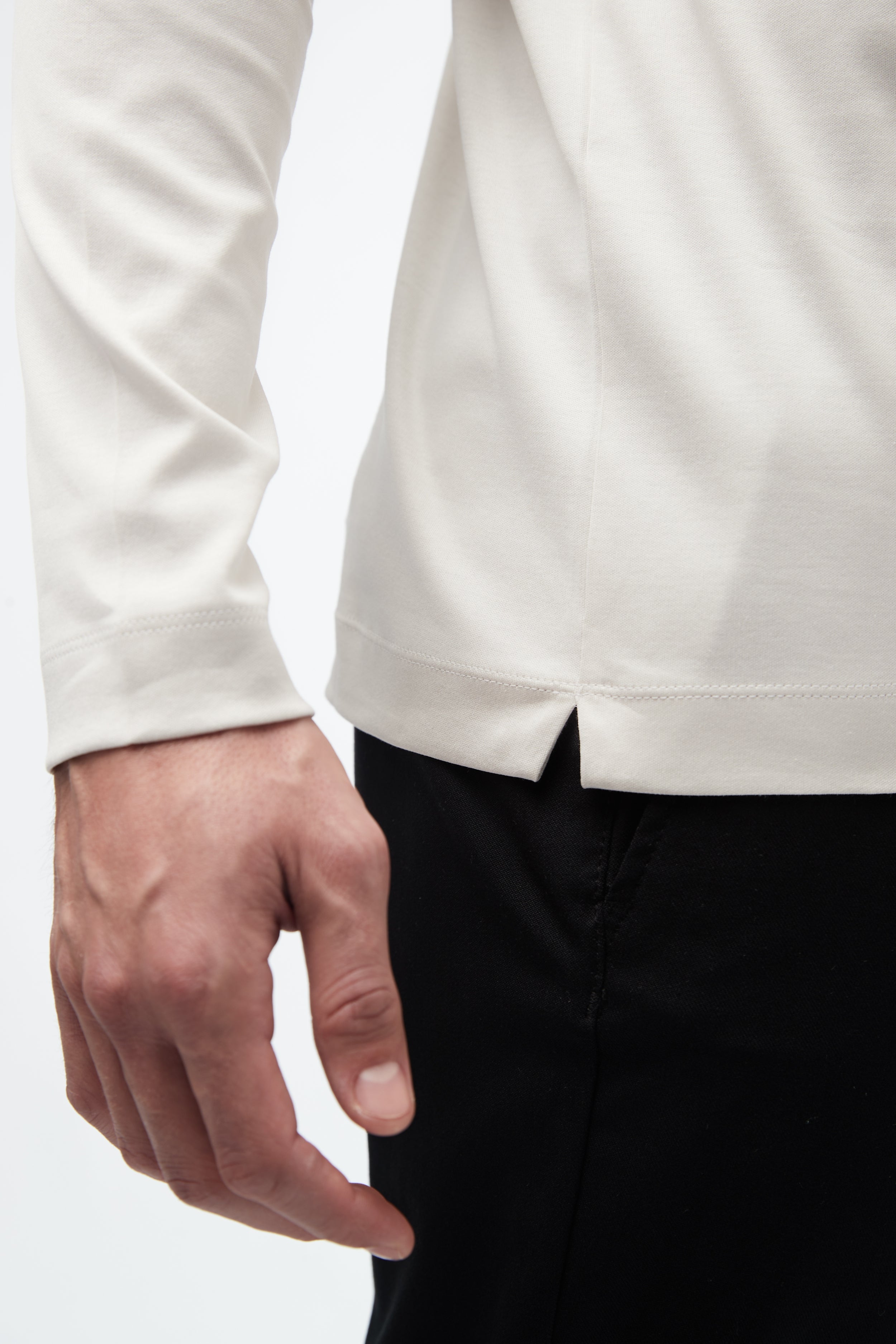 Interlock Supima T-Shirt L/S | Pearl Grey