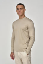 Interlock Supima T-Shirt L/S | Beige