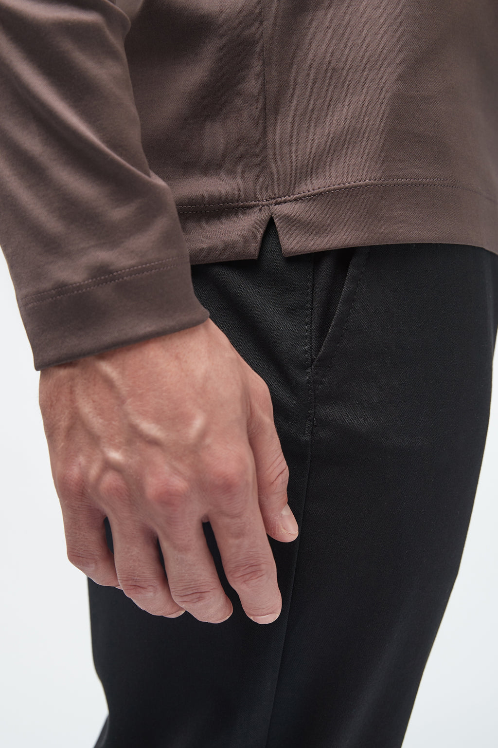 Interlock Supima T-Shirt L/S | Ebony Brown