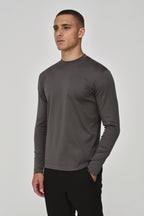 Interlock Supima T-Shirt L/S | Dark Grey