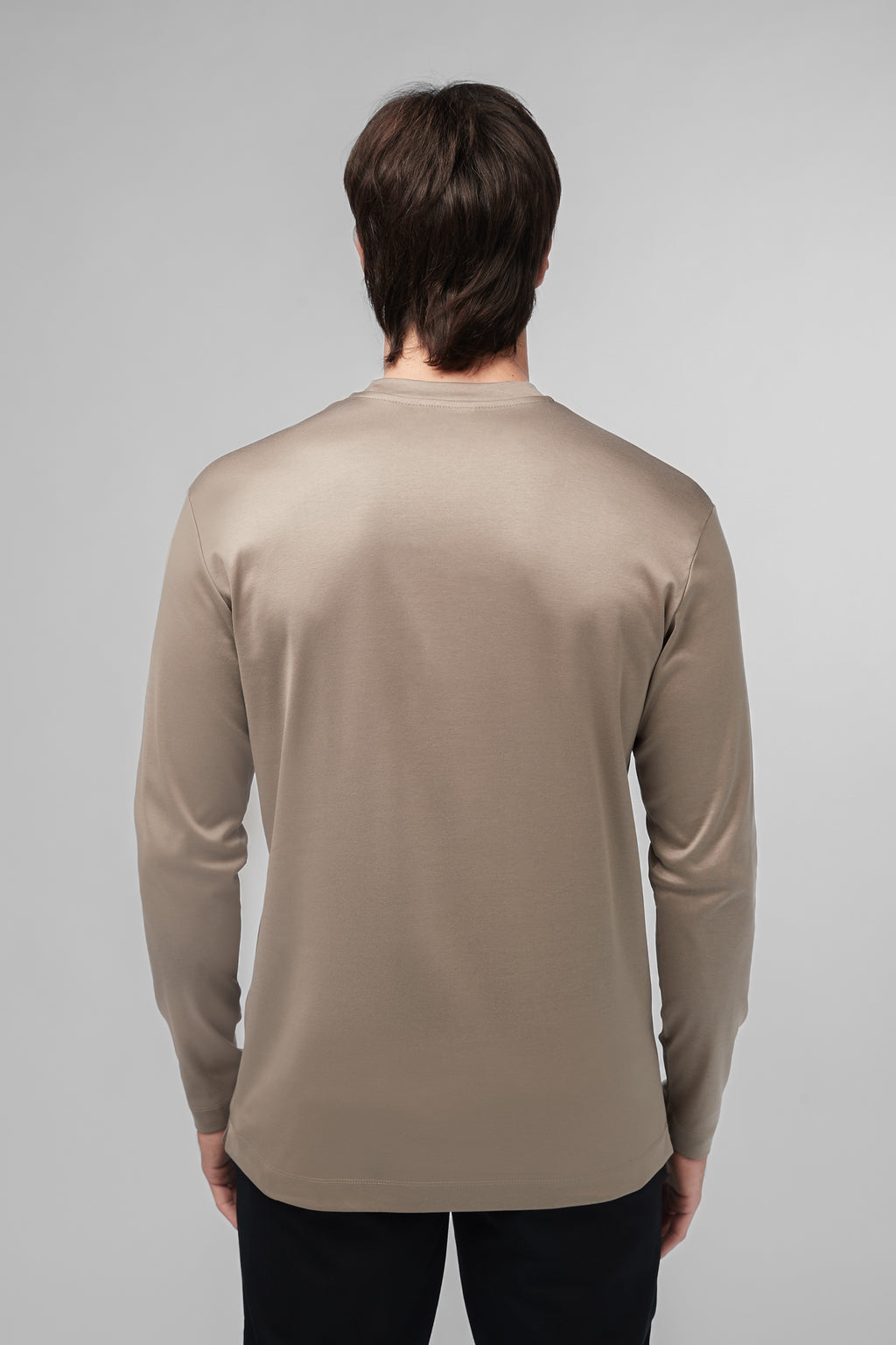 Interlock Supima T-Shirt L/S | Lead Grey