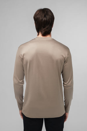 Interlock Supima T-Shirt Manica Lunga | Grigio Piombo