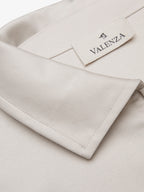 Supima Polo Zip Collar L/S | Pearl Grey