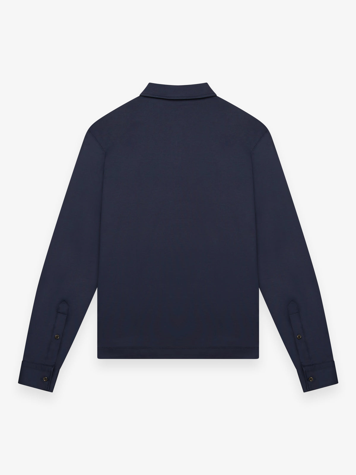 Supima Polo Zip Collar L/S | Navy