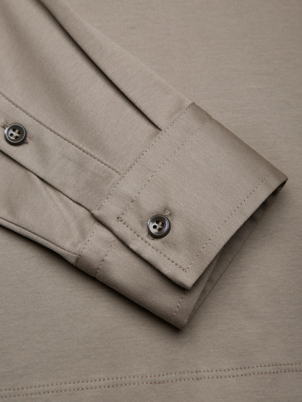 Supima Polo Zip Collar L/S | Lead Grey