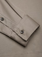 Supima Polo Zip Collar L/S | Lead Grey