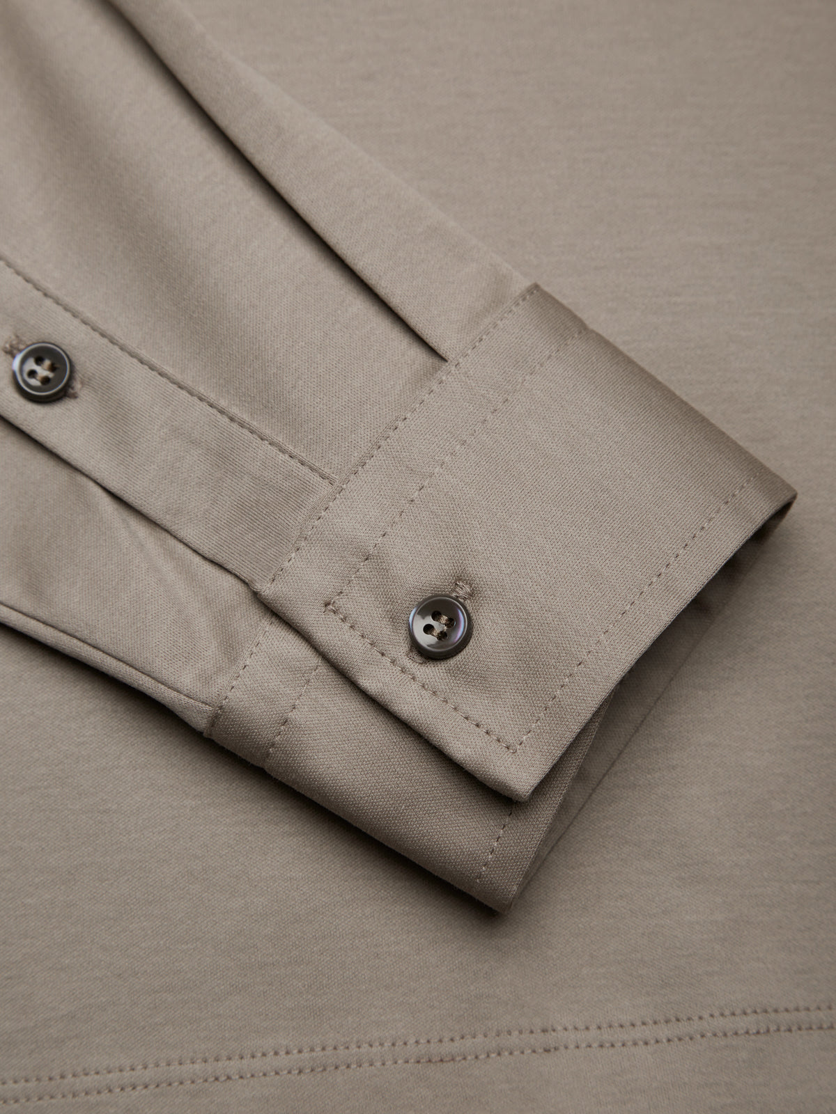 Supima Polo Zip Collar L/S | Lead Grey