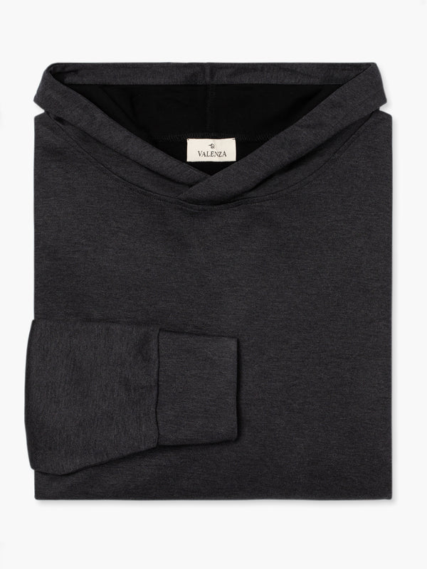 Silk Blend Hooded Oversized Sweater | Grey