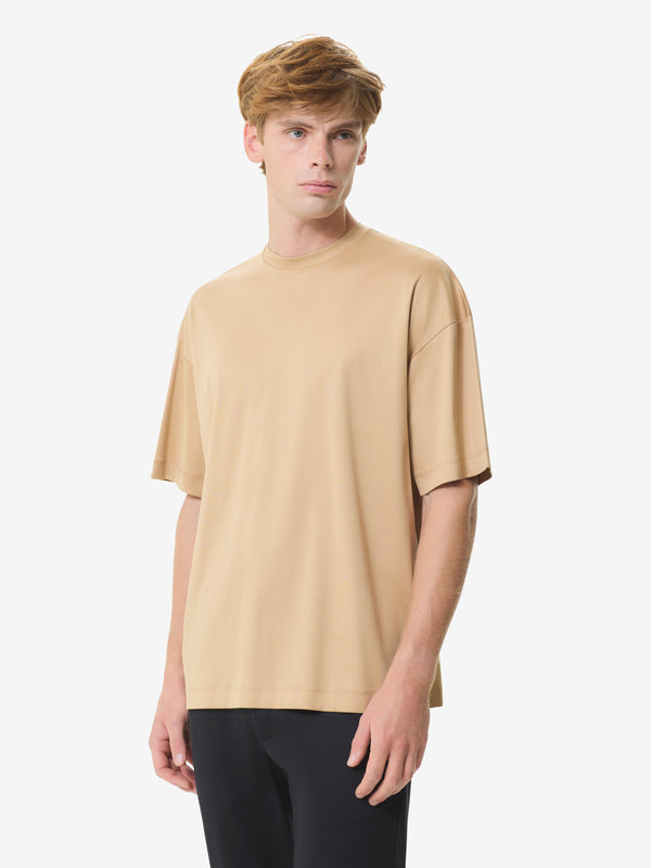 Interlock Supima Oversized T-shirt | Hazelnut