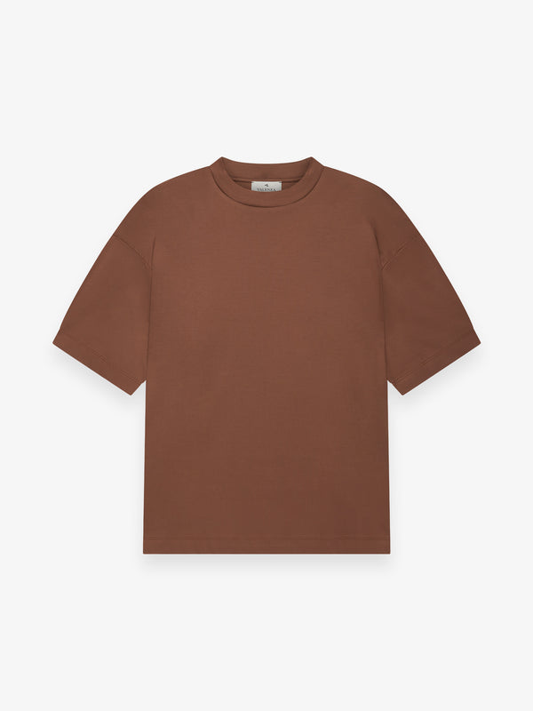 Interlock Supima Oversized T-shirt | Dark Brique