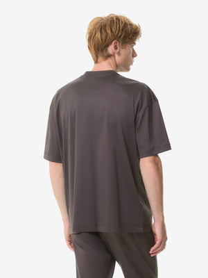 Interlock Supima Oversized T-shirt | Asphalt