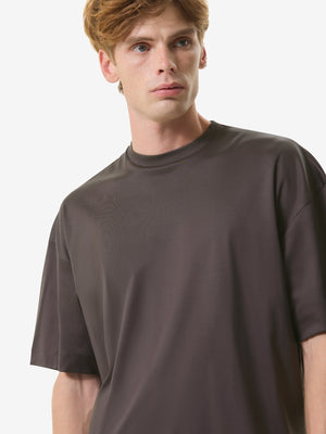 Interlock Supima Oversized T-shirt | Asphalt