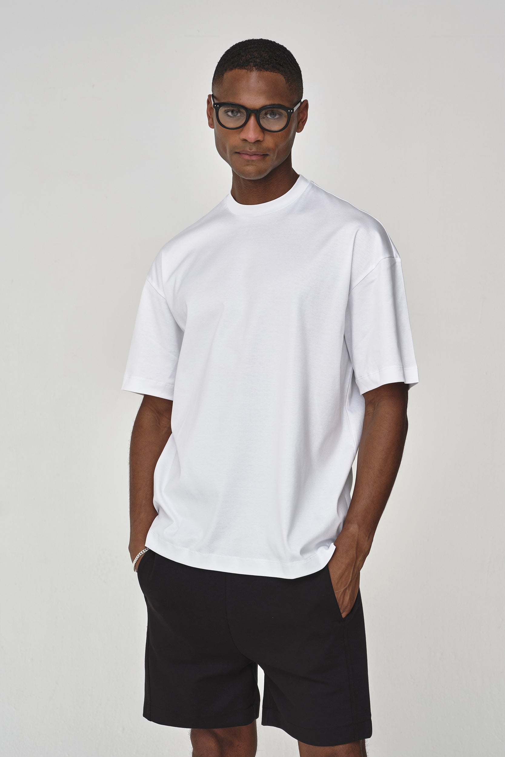 Interlock Supima Oversized T-shirt | White