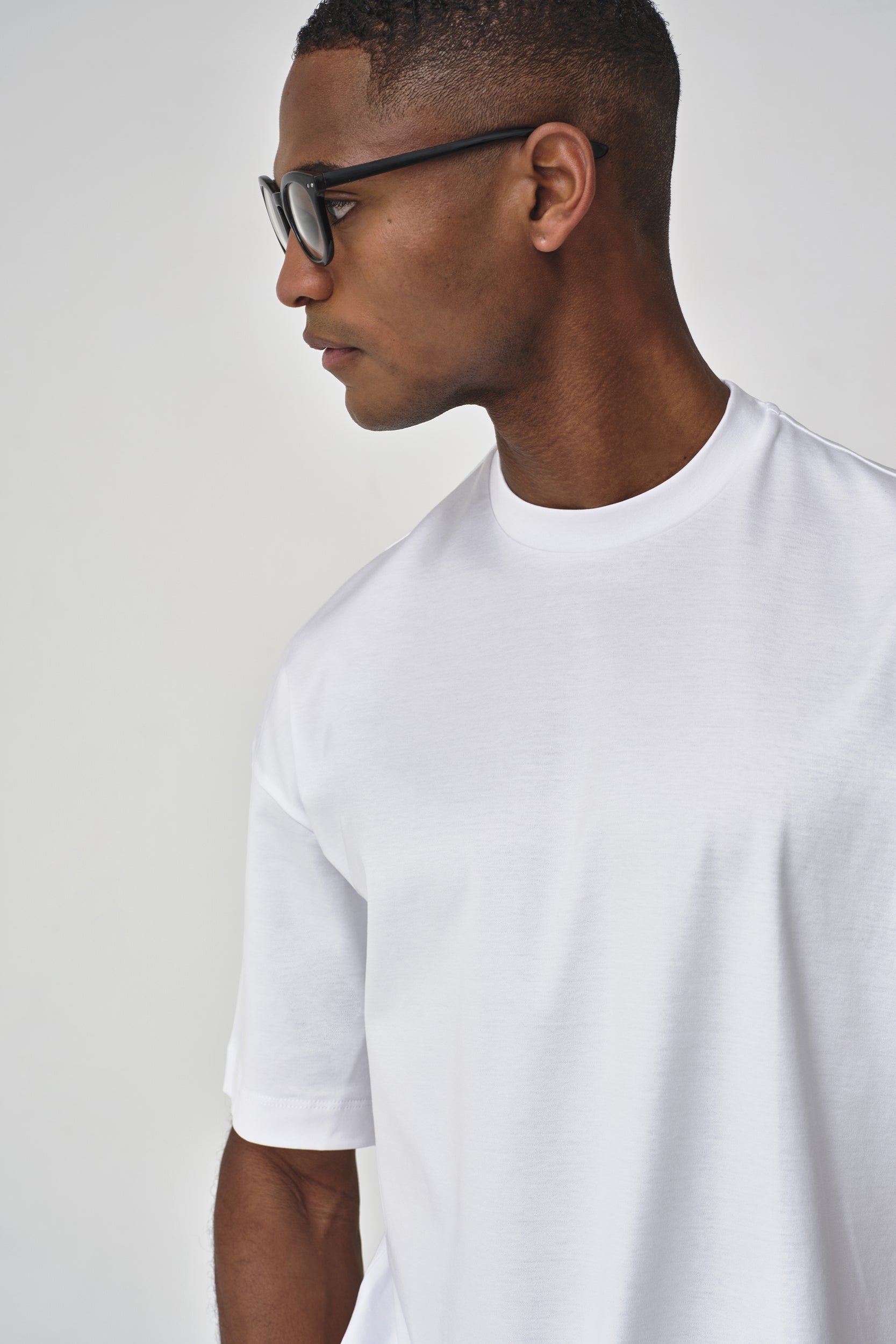 Interlock Supima Oversized T-Shirt | Wit