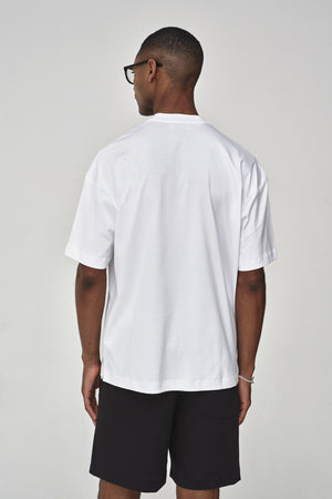 T-Shirt Oversize Interlock Supima | Blanc