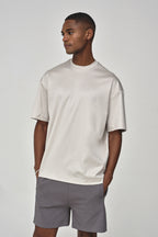 Interlock Supima Oversized T-shirt | Pearl Grey