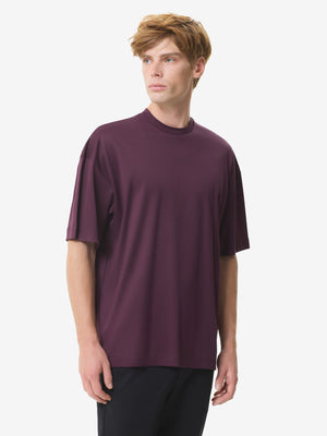 Interlock Supima Oversized T-shirt | Burgundy Red