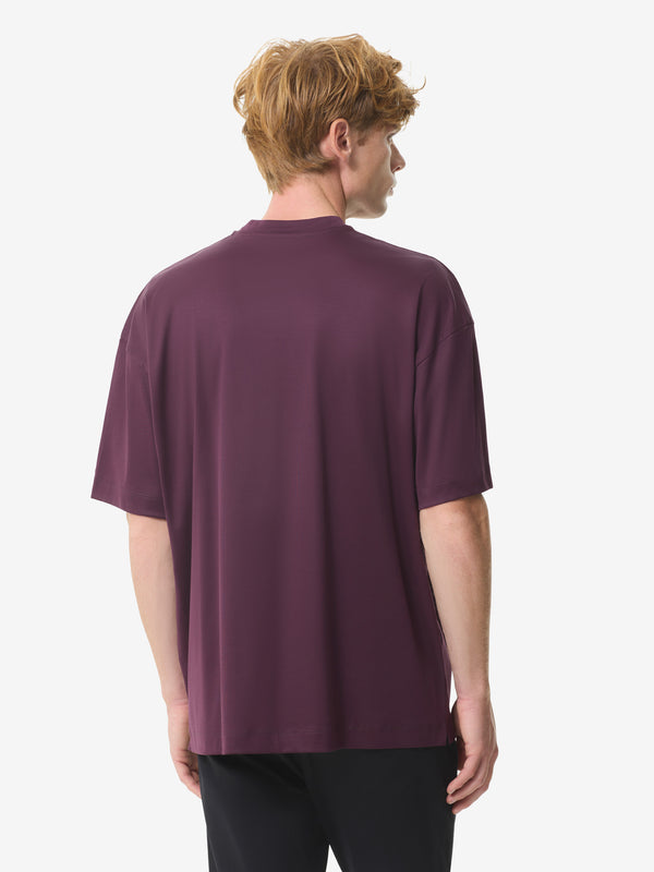 Interlock Supima Oversized T-shirt | Burgundy Red