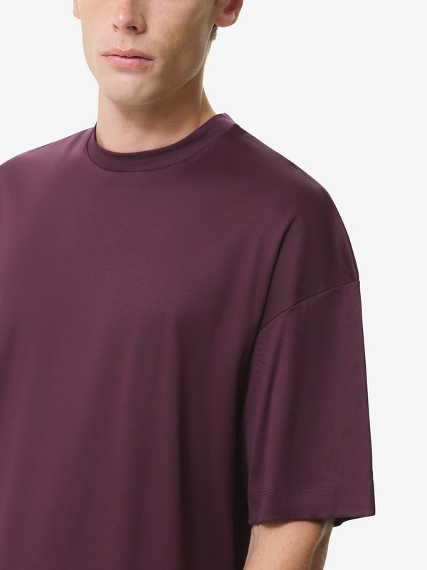 Interlock Supima Oversized T-shirt | Burgundy Red