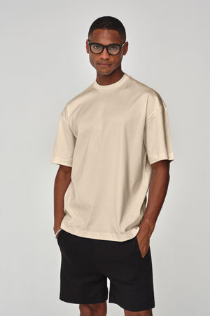 T-Shirt Oversize Interlock Supima | Beige