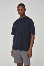 Interlock Supima Oversized T-shirt | Navy