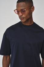 Interlock Supima Oversized T-shirt | Navy