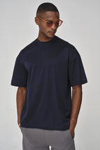 Interlock Supima Oversized T-shirt | Navy