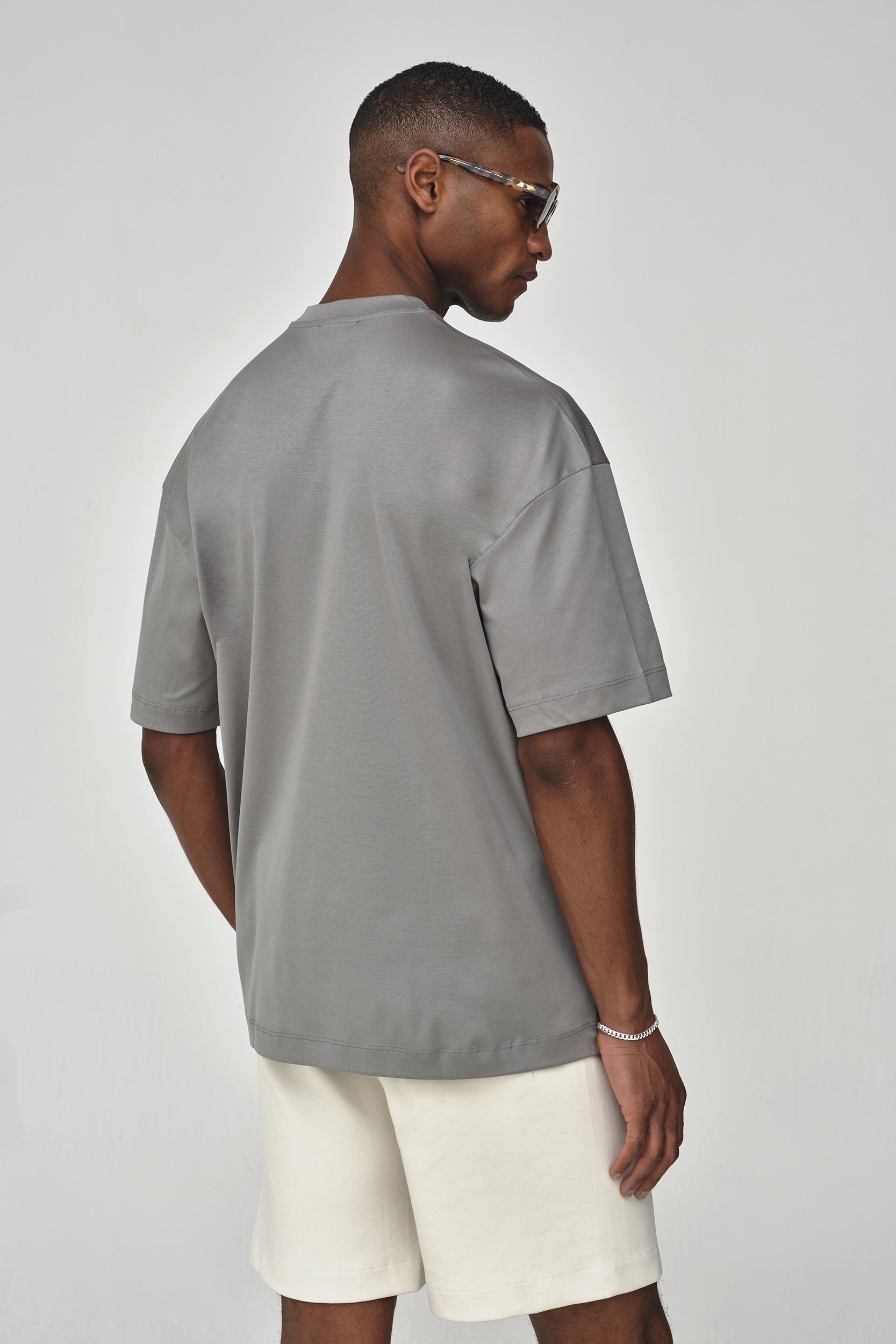 Interlock Supima Oversized T-shirt | Grey