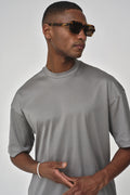 Interlock Supima Oversize T-Shirt | Grau