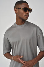 Interlock Supima Oversize T-Shirt | Grau