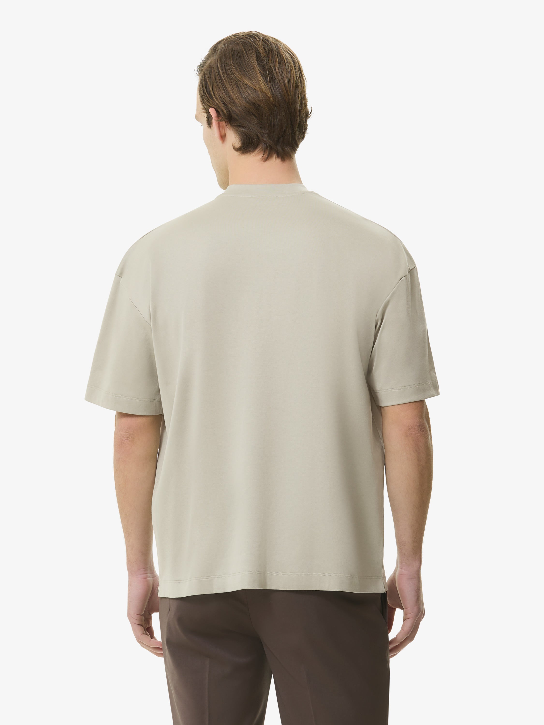 Interlock Supima Oversized T-shirt | Stone
