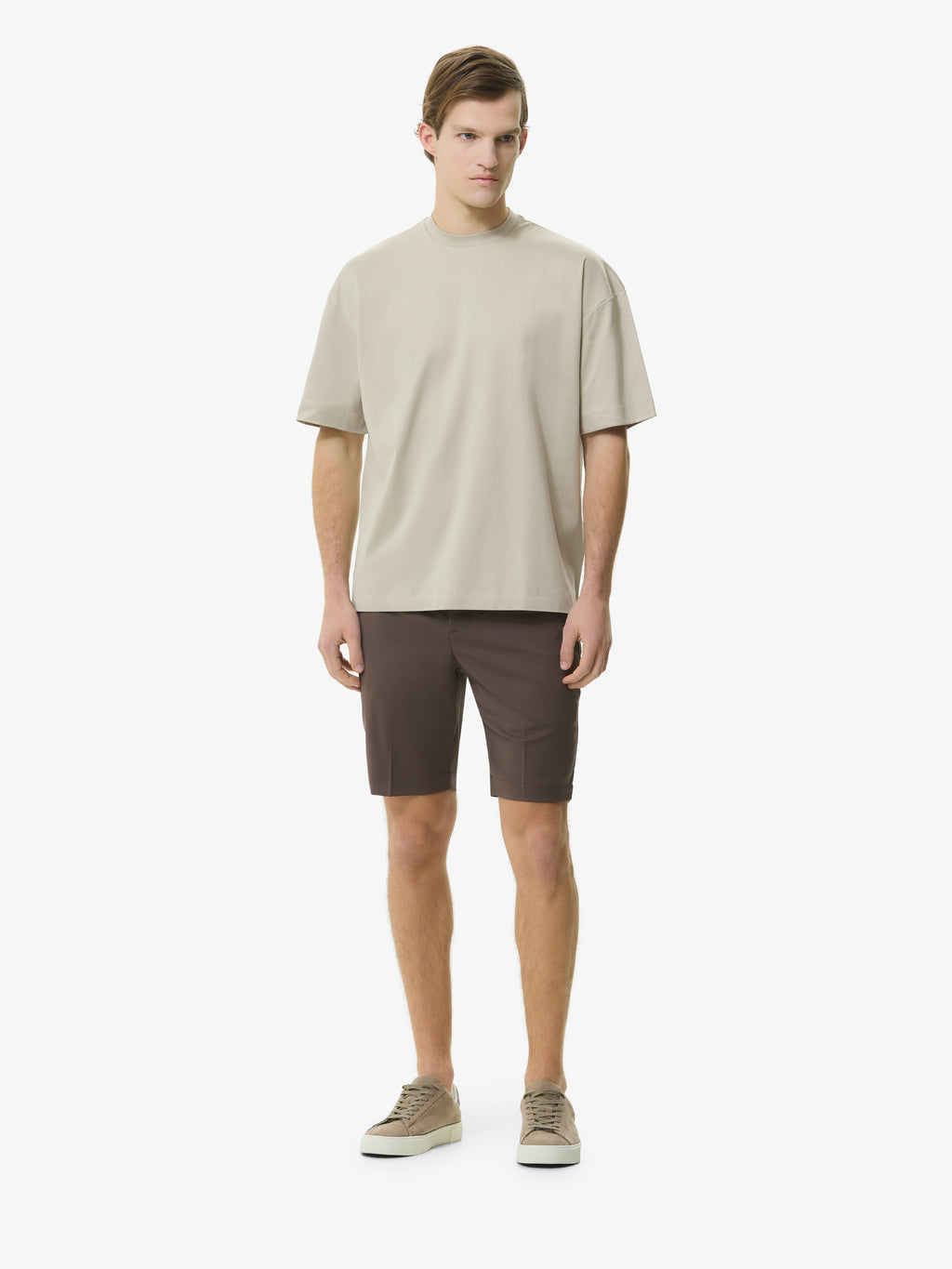 Interlock Supima Oversized T-shirt | Stone