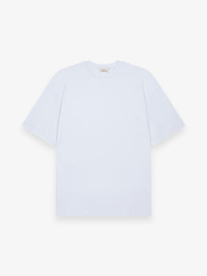 T-Shirt Oversize Interlock Supima | Bleu ange