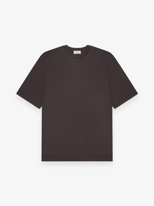 Interlock Supima Oversize T-shirt | Marrone Ebano