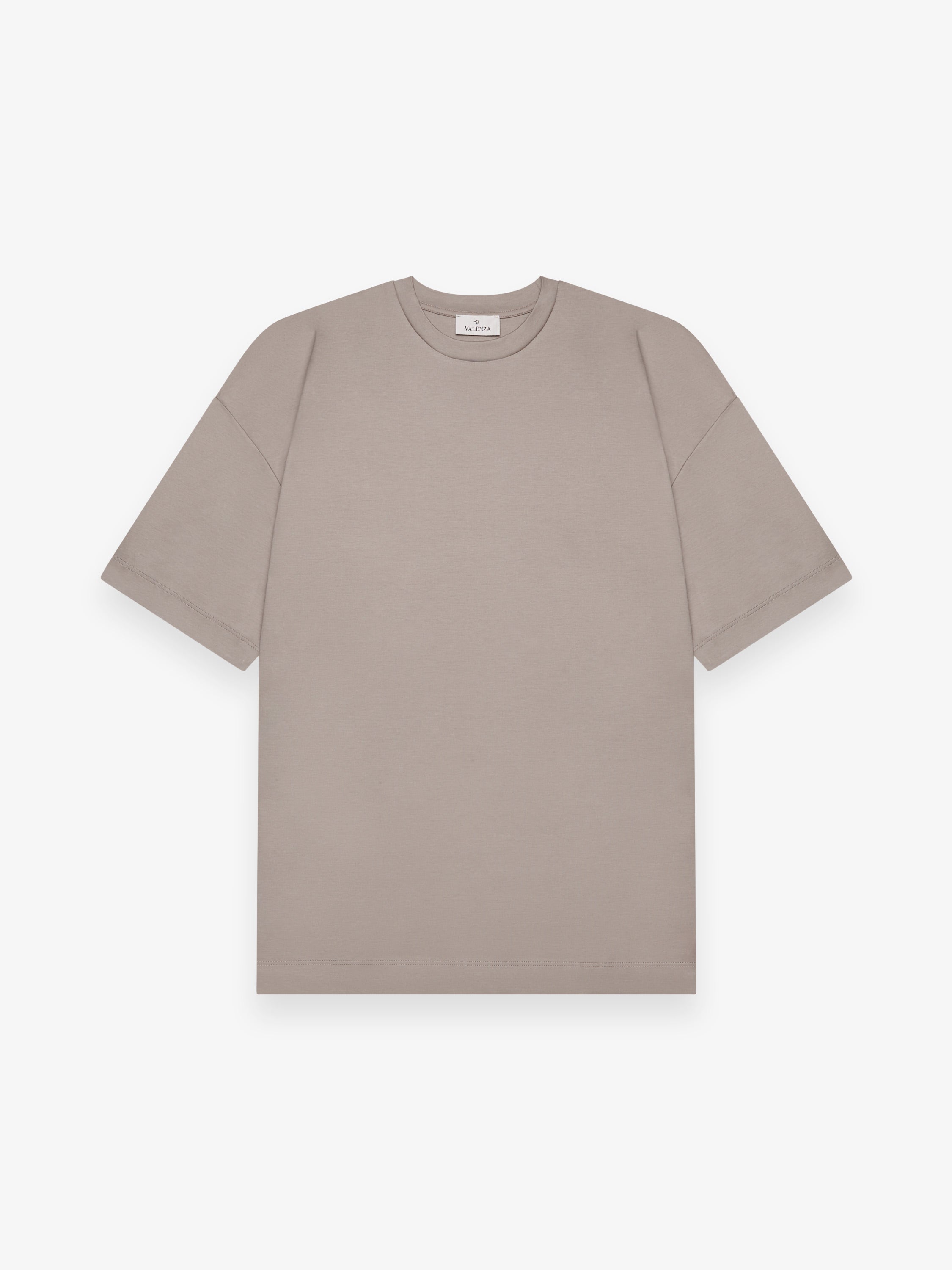Interlock Supima Oversized T-shirt | Lead Grey