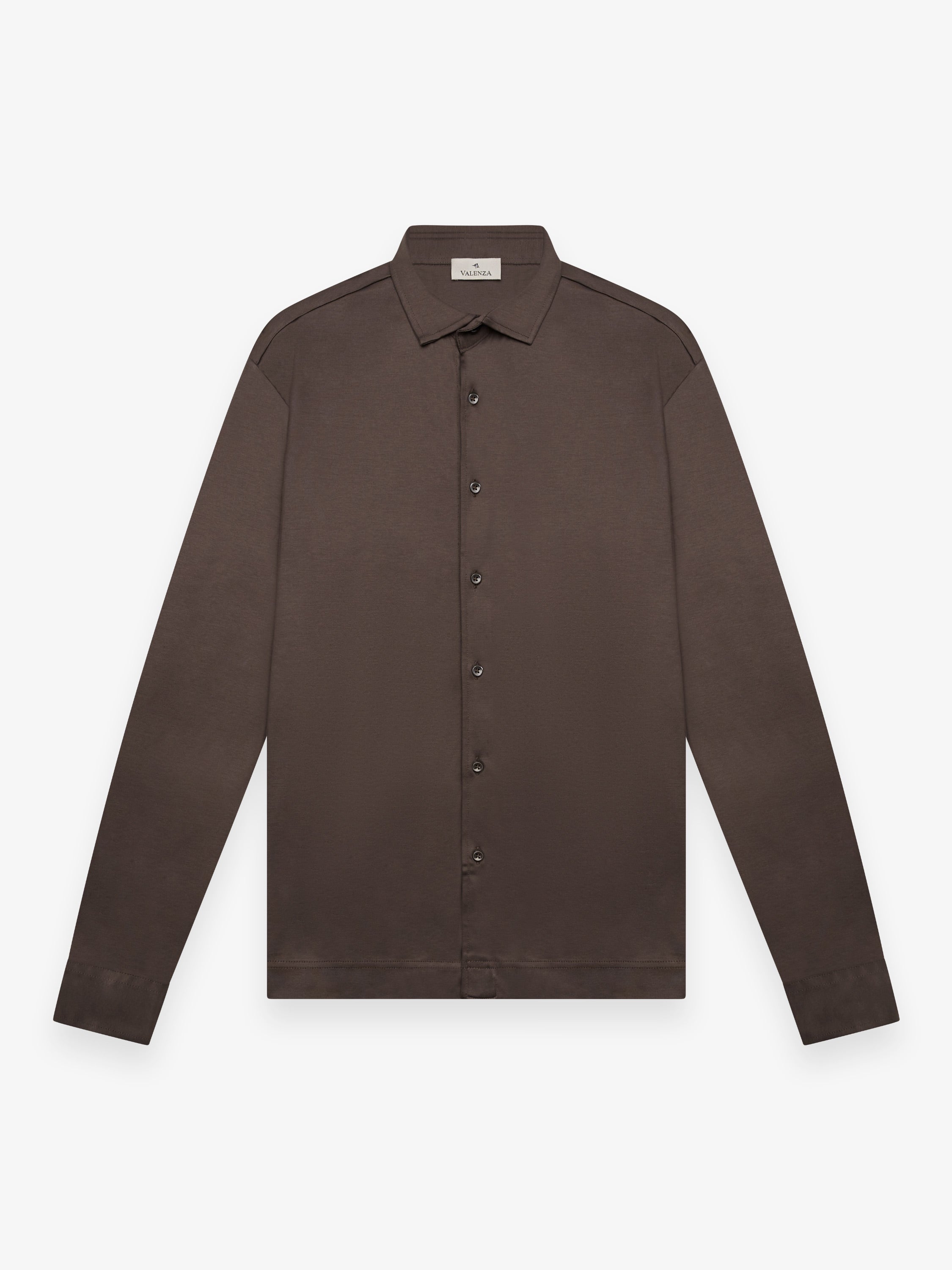 Supima Shirt Long Sleeves | Ebony Brown