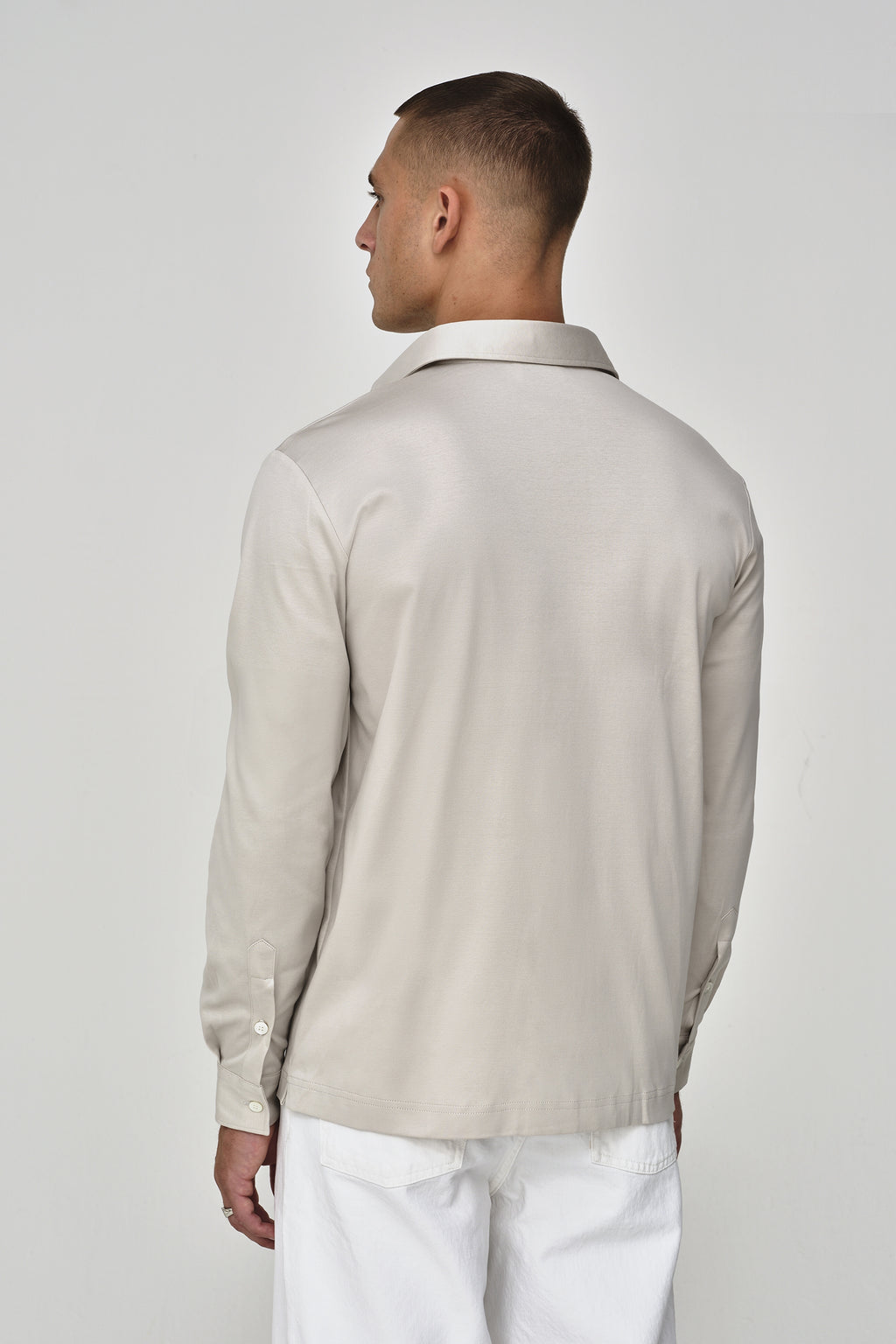 Supima Shirt Long Sleeves | Pearl Grey
