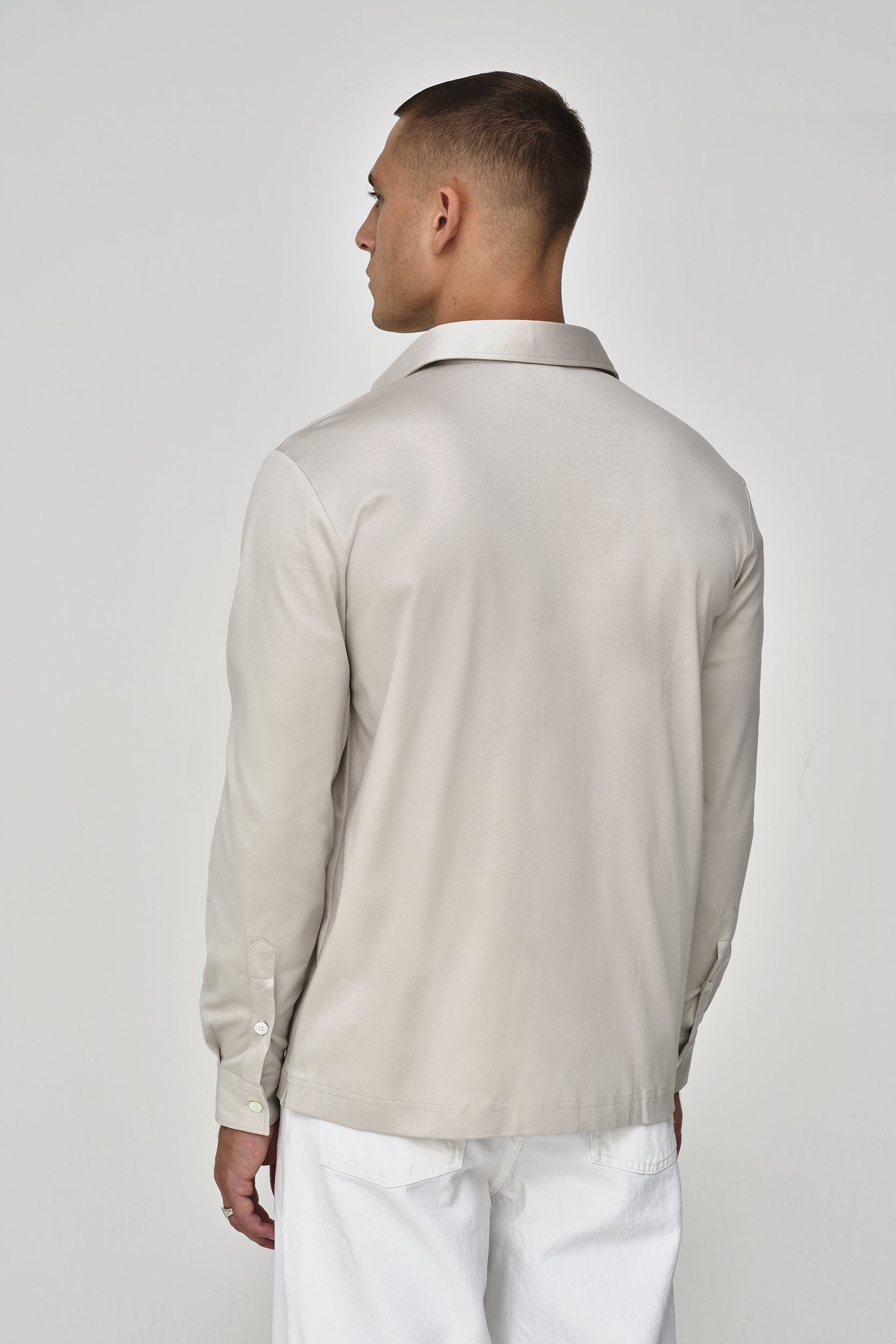 Supima Shirt Long Sleeves | Pearl Grey