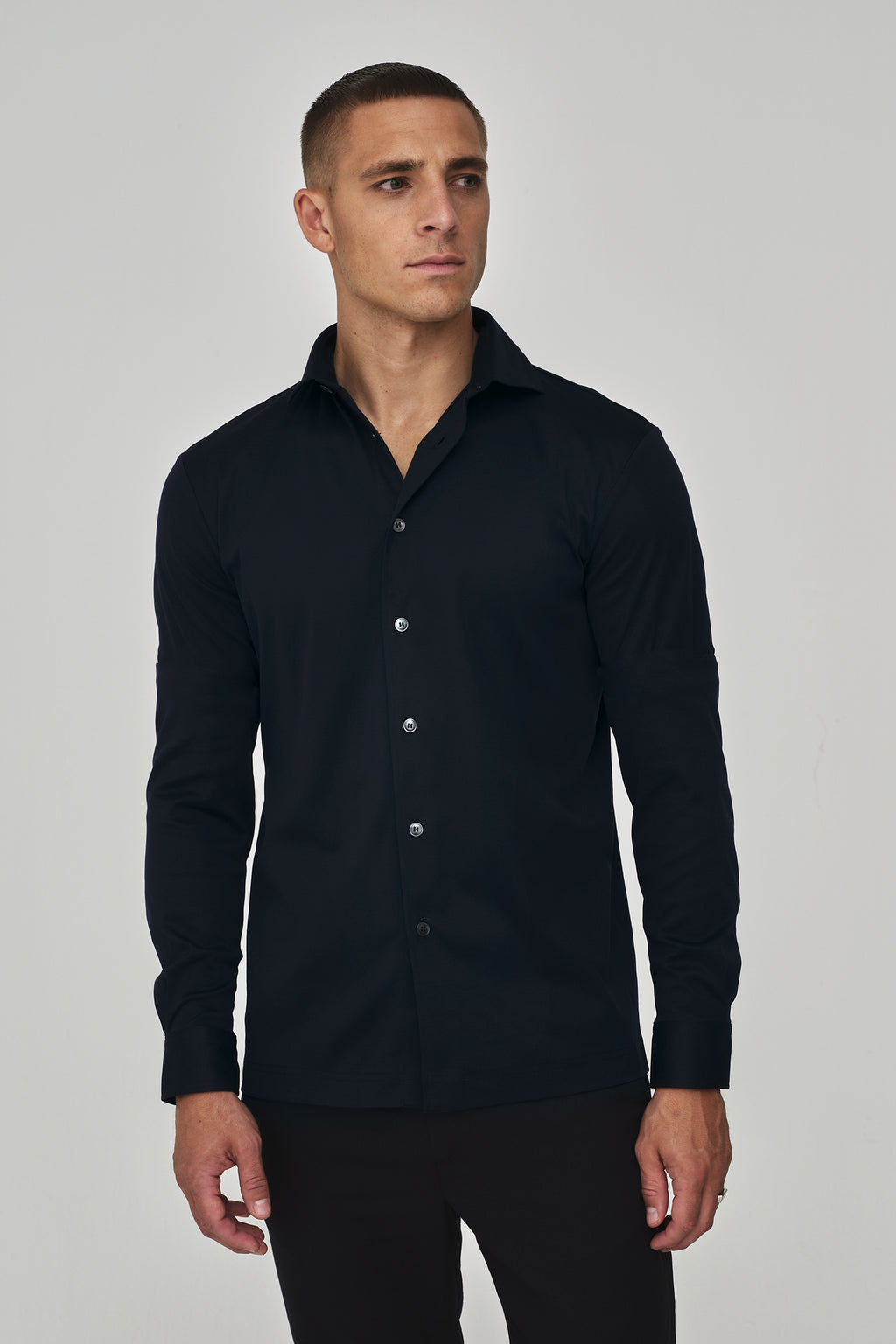 Supima Shirt Long Sleeves | Navy