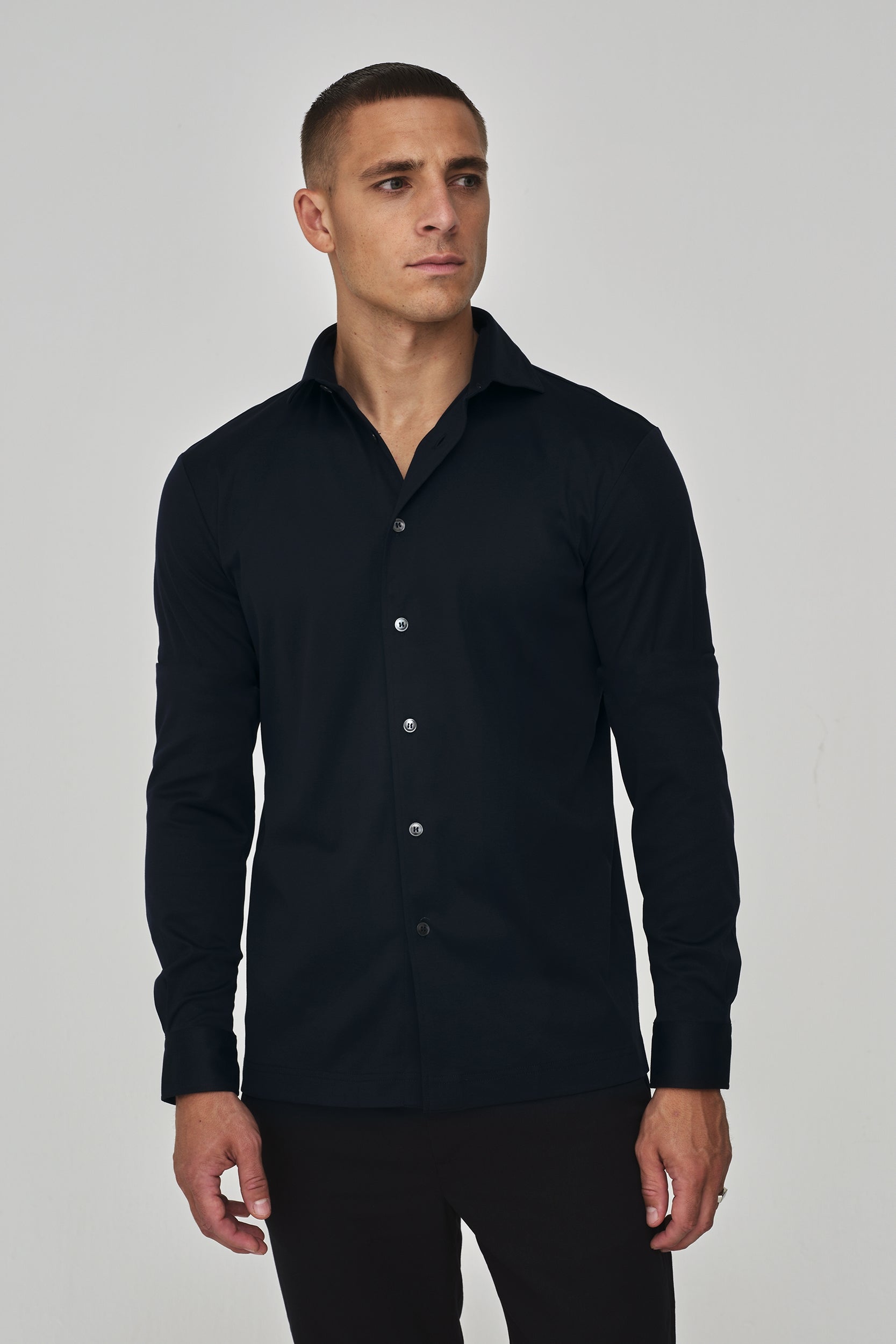 Supima Shirt Long Sleeves | Navy