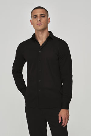 Supima Shirt Long Sleeves | Black