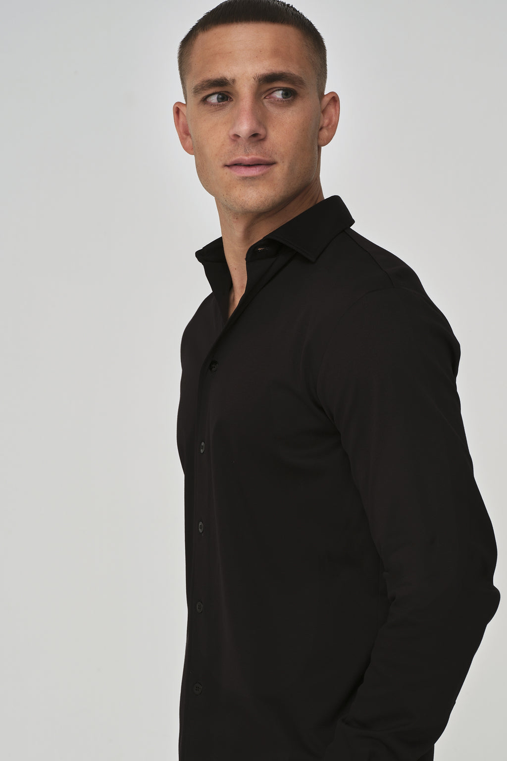 Supima Shirt Long Sleeves | Black