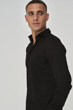 Supima Shirt Long Sleeves | Black