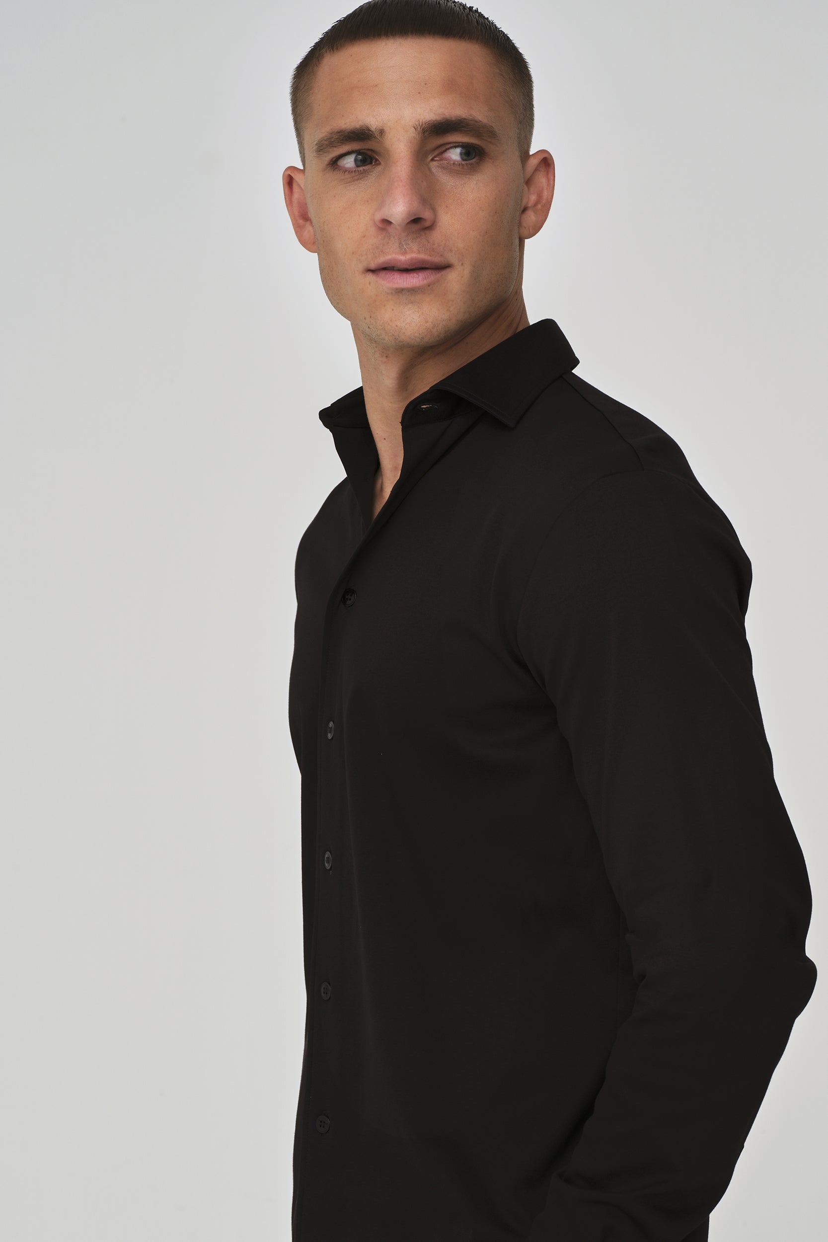 Supima Shirt Long Sleeves | Black