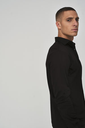 Supima Shirt Long Sleeves | Black