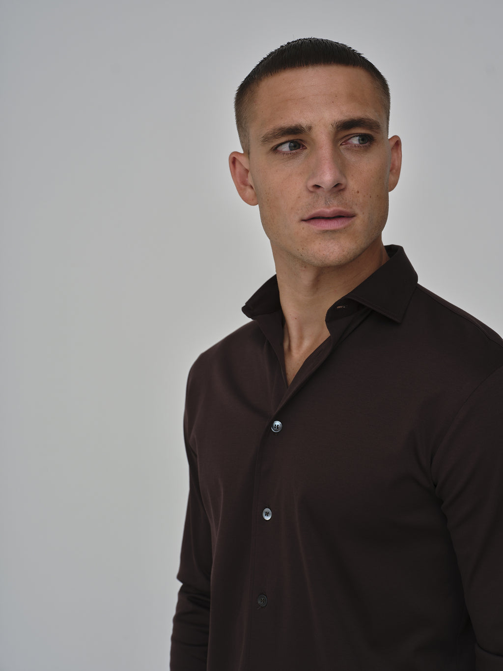 Supima Shirt Long Sleeves | Ebony Brown